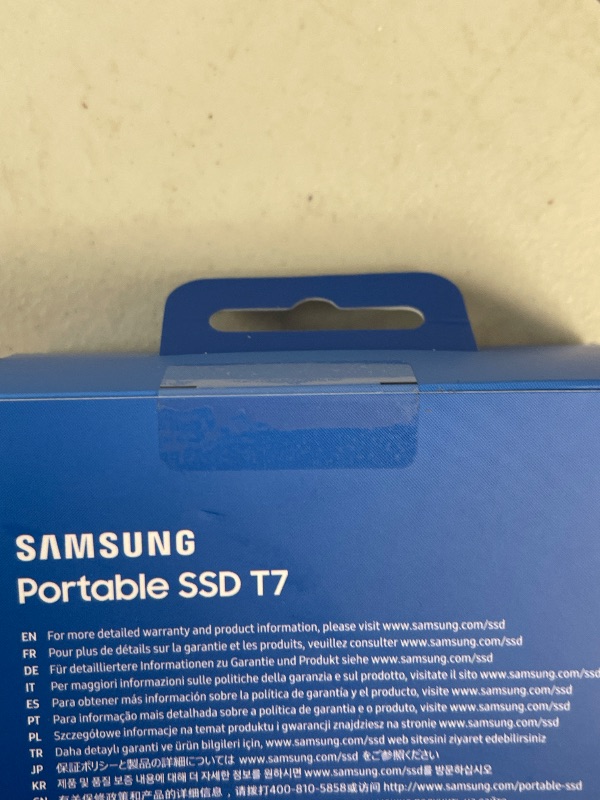 Photo 1 of Samsung T7 Portable SSD, 1TB External Solid State Drive, Speeds Up to 1,050MB/s, USB 3.2 Gen 2, Reliable Storage for Gaming, Students, Professionals, MU-PC1T0T/AM, Gray