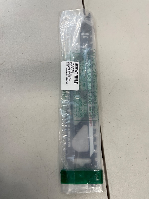 Photo 1 of MRCGTCE 12-Inch Masonry Reciprocating Saw Blade, 2 TPI Tungsten Carbide Teeth Tipped Brick Cutting Recip Saw Blade, Demolition Saw Blade for Cutting Red Brick, Light Brick, Fiber Cement, Aerated Concrete, Porous Concrete, Cinder Block