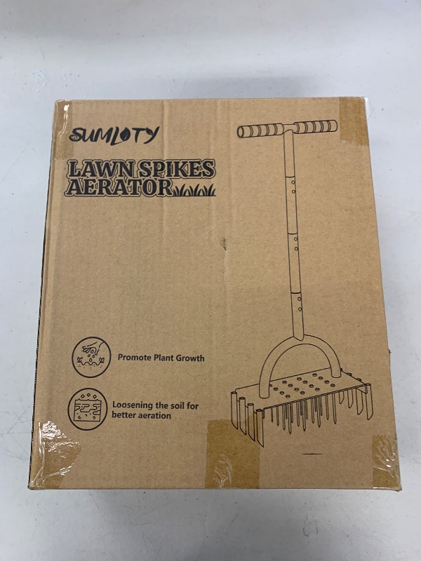 Photo 1 of Lawn Aerator Manual Lawn Aerators Tool with 16 Spikes&8 Coring?Garden Grass Aeration, Soil Aerating Tool for Aerating Lawns and Yard Care,Revives Lawn Health