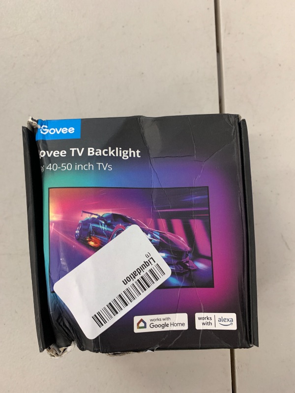 Photo 1 of Govee TV LED Backlight Strip, RGBIC Smart LED Backlight for 40-50inch TVs, Music Sync, Wi-Fi Bluetooth & App Control, Works with Alexa & Google Assistant, 77 Scene Modes, Adapter