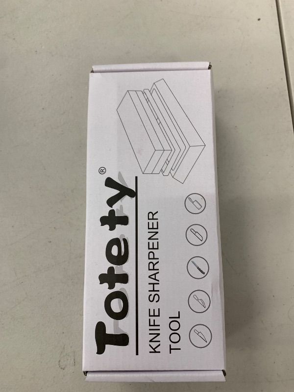 Photo 1 of Totety Sharpening Stone - Ideal Whetstone & Tumbler Knife Sharpener - Leather Strop Kit with Sharpening - Gifts for Men who Have Everything