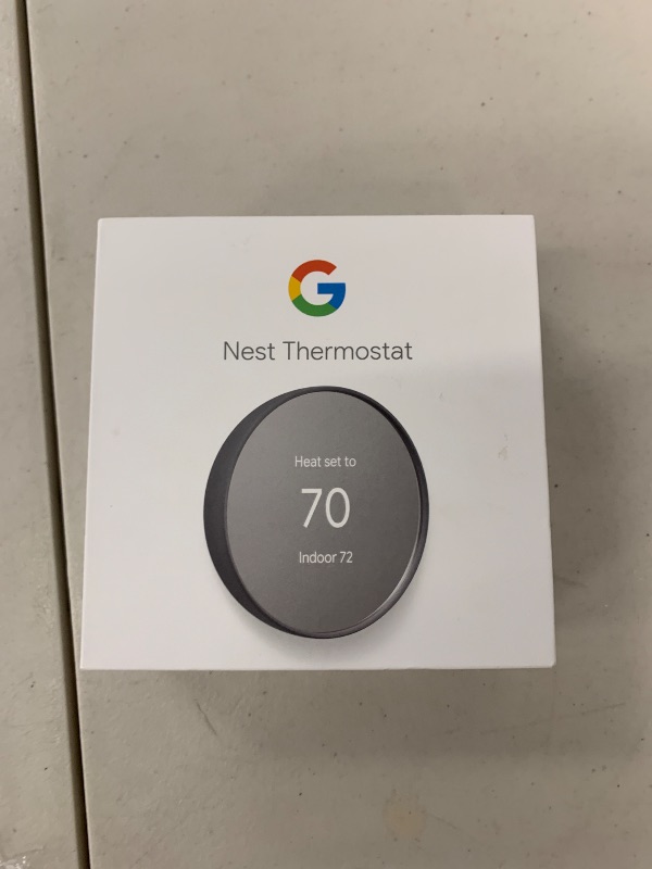 Photo 1 of Google Nest Thermostat - Smart Thermostat for Home - Programmable Wifi Thermostat - Charcoal