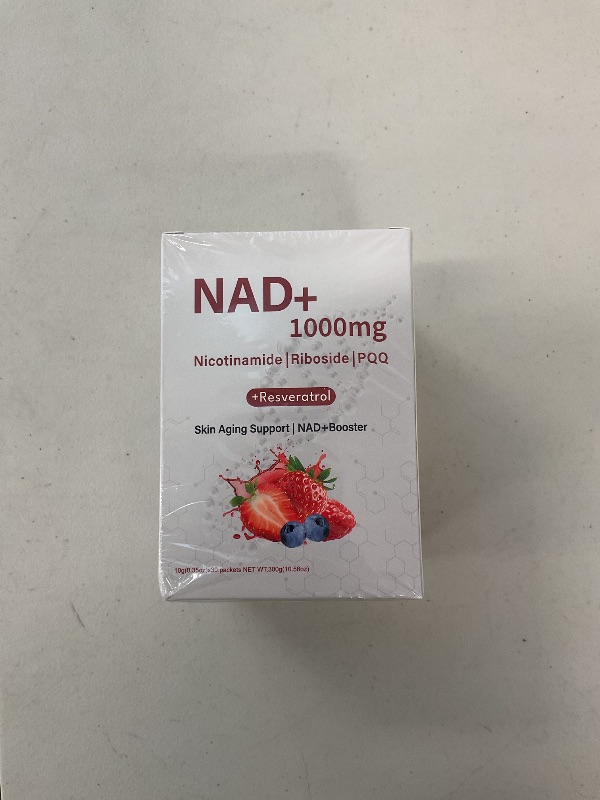 Photo 1 of DYDUON NAD 1000mg Liquid - 30 Packet NAD+ Berry Fruit Flavor Liquid Supplement 1000mg with PQQ, Nicotinamide Riboside, Resveratrol, Quercetin for Anti-Aging, Energy, Focus