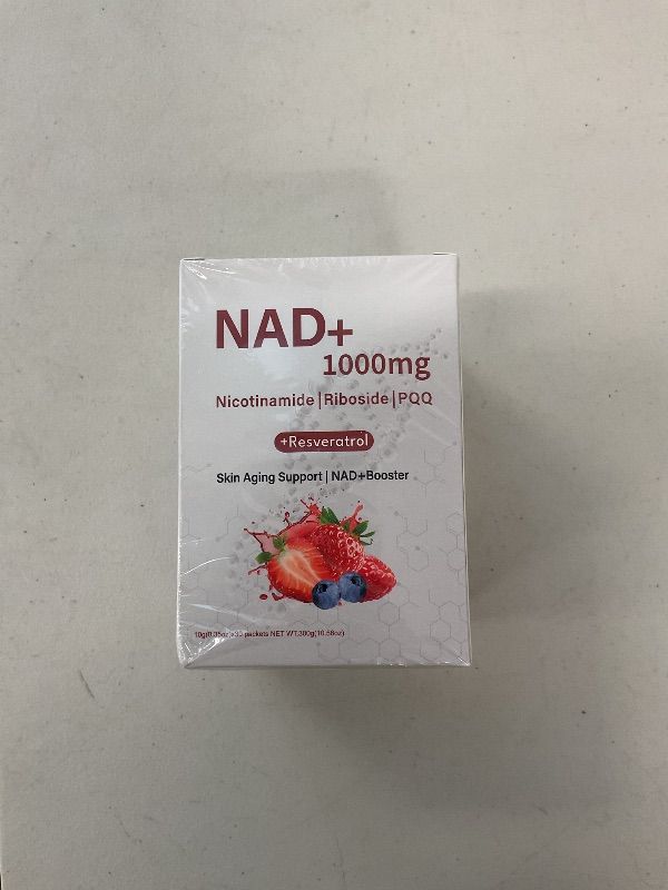 Photo 1 of DYDUON NAD 1000mg Liquid - 30 Packet NAD+ Berry Fruit Flavor Liquid Supplement 1000mg with PQQ, Nicotinamide Riboside, Resveratrol, Quercetin for Anti-Aging, Energy, Focus