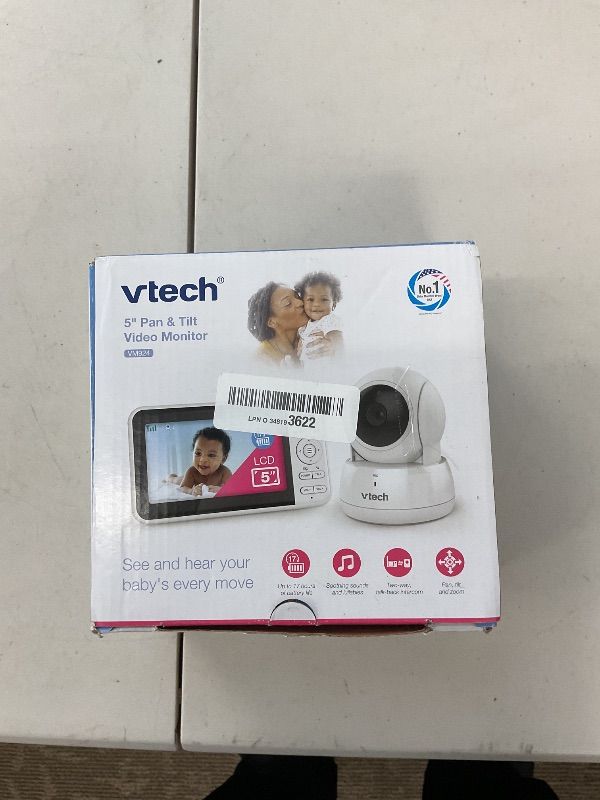 Photo 1 of VTech VM924 Remote Pan-Tilt-Zoom Video Baby Monitor, 5" LCD Screen, Up to 17 Hrs Video Streaming, Night Vision, Up to 1000ft Range, Soothing Sounds, 2-Way Talk, Temperature Sensor,Secured Transmission
