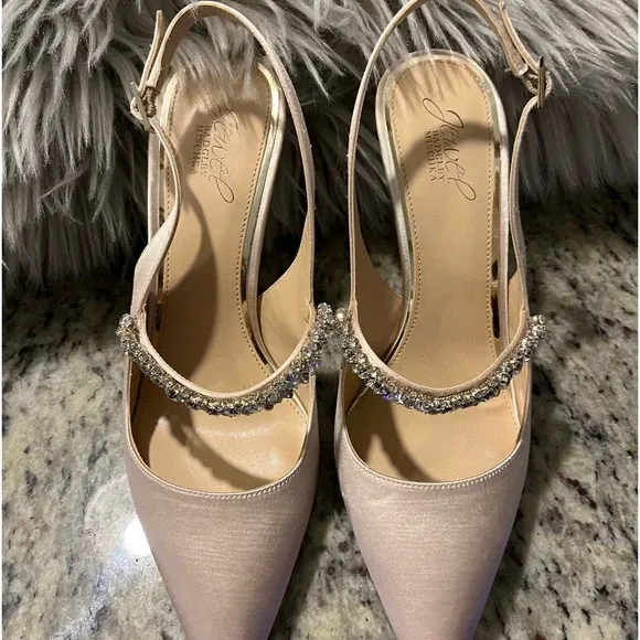Photo 1 of Jewel Badgley Mischka Verena Slingback Stiletto Heels
