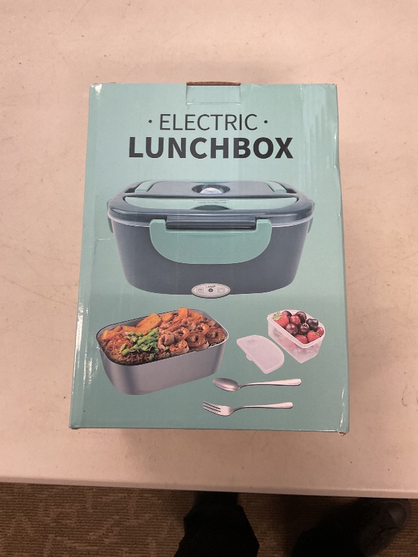 Photo 1 of SEE NOTES..........Electric Heated Lunch Box for Adults with 2 Pack 1.5L Containers, Portable 100W 3-IN-1 Fast Heated Lunch Box for Men, Portable Heating Food Warmer,12V/24V/110V for Car Truck Office Home Travel