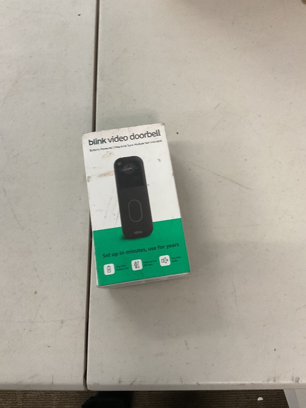 Photo 1 of Blink Video Doorbell (newest model) – Head-to-toe HD view, two-year battery life, and simple setup. Required Sync Module not included – Add-On (Black)