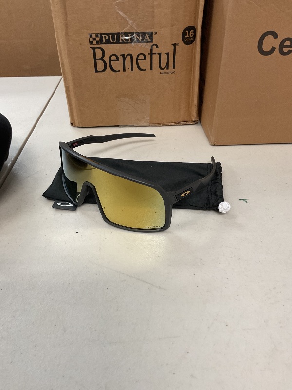 Photo 1 of Oakley Men's Oo9406 Sutro Rectangular Sunglasses, Matte Carbon/Prizm 24k, 37 mm