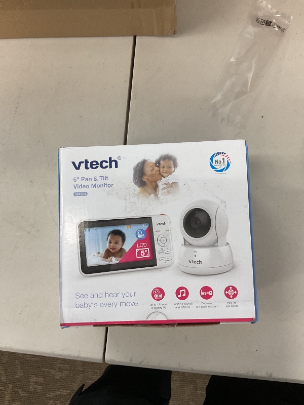 Photo 1 of VTech VM924 Remote Pan-Tilt-Zoom Video Baby Monitor, 5" LCD Screen, Up to 17 Hrs Video Streaming, Night Vision, Up to 1000ft Range, Soothing Sounds, 2-Way Talk, Temperature Sensor,Secured Transmission