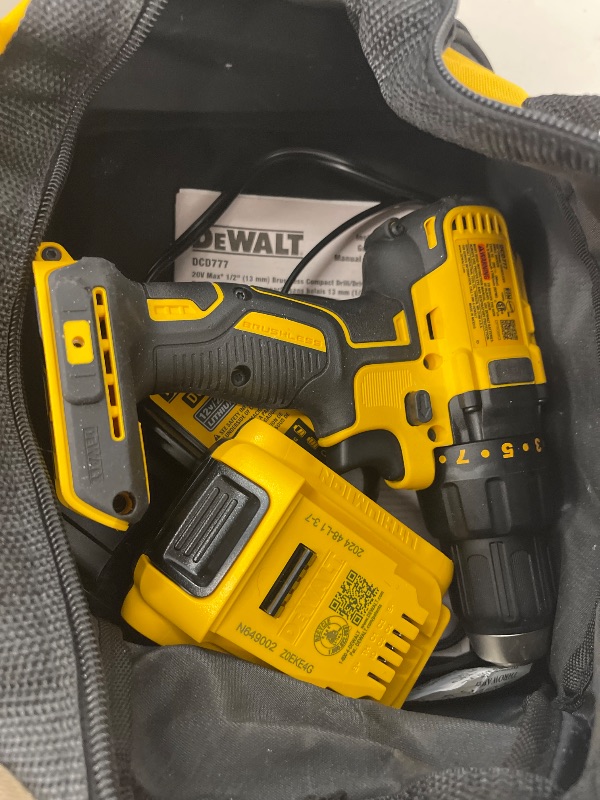 Photo 1 of DEWALT 20V MAX Cordless Drill Driver, 1/2 Inch, 2 Speed, XR 2.0 Ah Battery and Charger Included (DCD777D1)