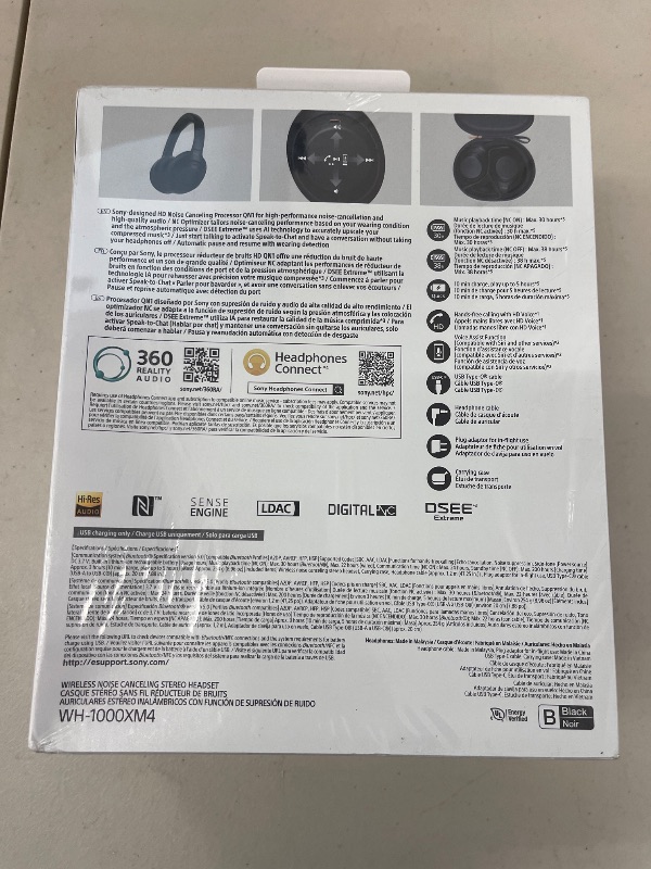 Photo 1 of Sony WH-1000XM4 Wireless Premium Noise Canceling Overhead Headphones with Mic for Phone-Call and Alexa Voice Control, Black WH1000XM4