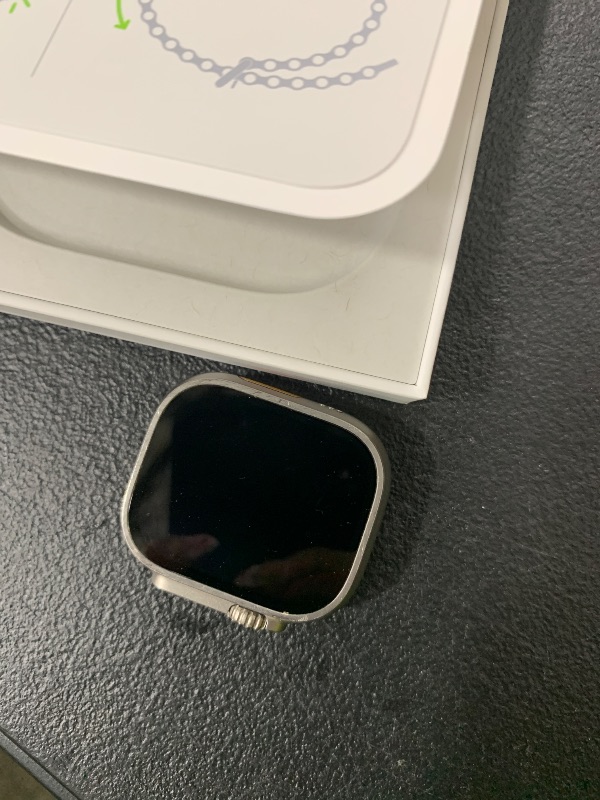 Photo 8 of Apple Watch Ultra 2 [GPS + Cellular 49mm] Smartwatch with Rugged Titanium Case & Blue Ocean Band One Size. Fitness Tracker, Precision GPS, Action Button, Extra-Long Battery Life