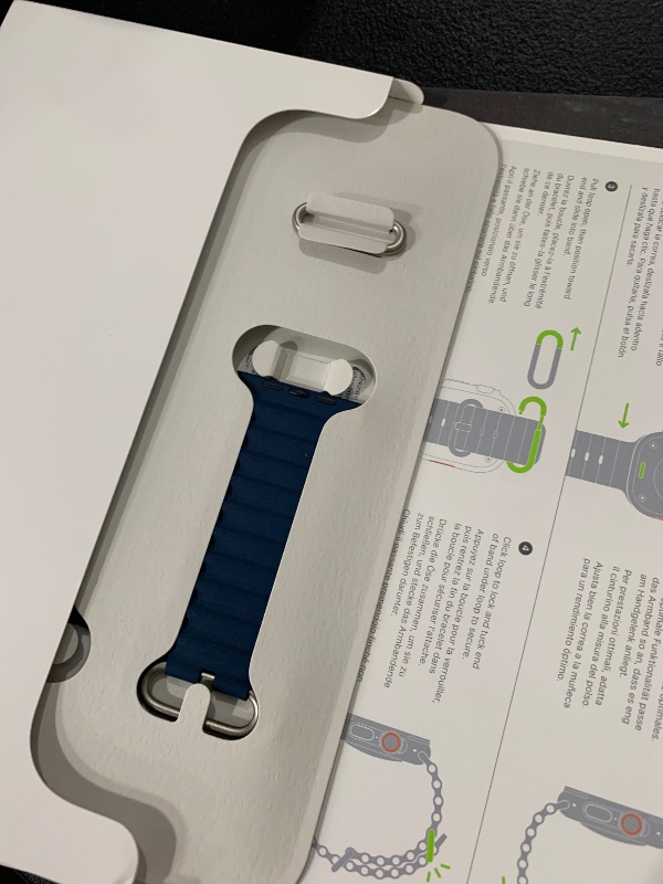 Photo 7 of Apple Watch Ultra 2 [GPS + Cellular 49mm] Smartwatch with Rugged Titanium Case & Blue Ocean Band One Size. Fitness Tracker, Precision GPS, Action Button, Extra-Long Battery Life