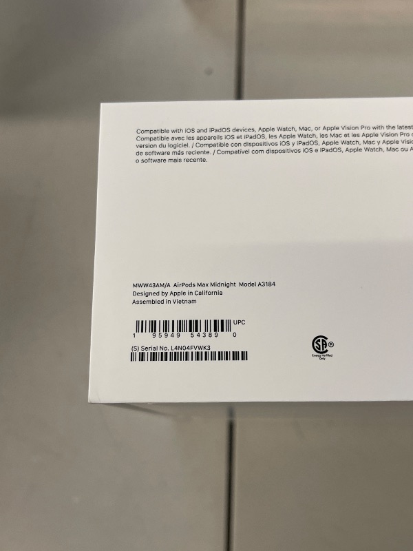 Photo 1 of Apple AirPods Max Wireless Over-Ear Headphones, Pro-Level Active Noise Cancellation, Transparency Mode, Personalized Spatial Audio, USB-C Charging, Bluetooth Headphones for iPhone - Midnight
