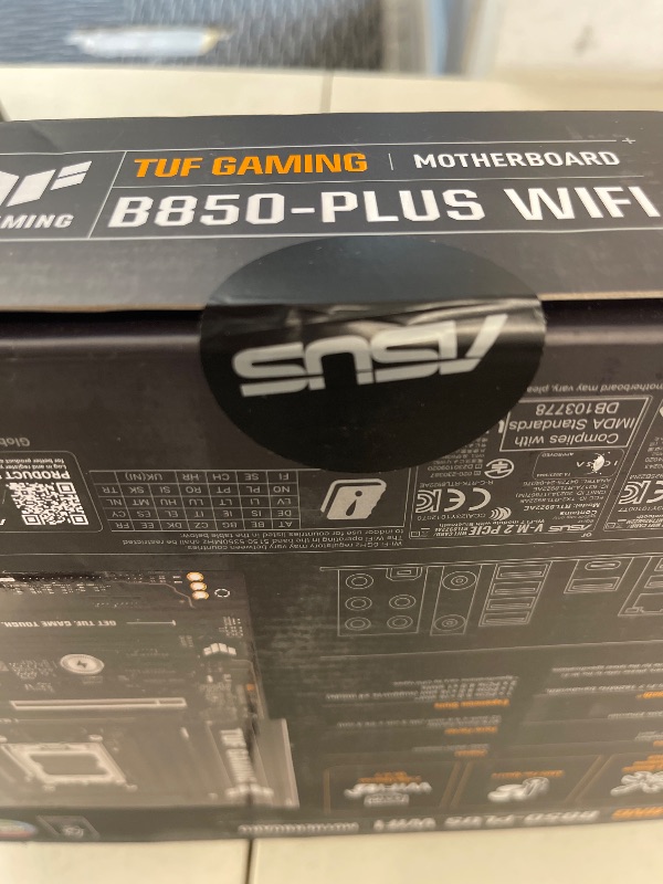 Photo 1 of ASUS TUF Gaming B850-PLUS WiFi AMD AM5 B850 ATX Motherboard, 14+2+1 80A Stages, AI Ready, DDR5, PCIe 5.0, 3X M.2, Wi-Fi 7, 2.5Gb LAN, DisplayPort, HDMI™, USB 10Gbps & 20Gbps Type-C®, BIOS Flashback™
