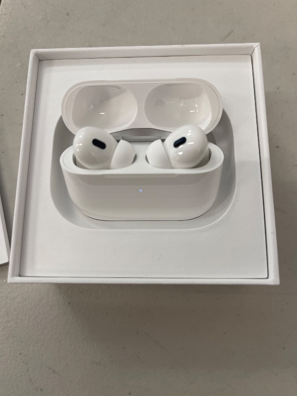 Photo 1 of Apple AirPods Pro 2 Wireless Earbuds, Active Noise Cancellation, Hearing Aid Feature, Bluetooth Headphones, Transparency, Personalized Spatial Audio, High-Fidelity Sound, H2 Chip, USB-C Charging