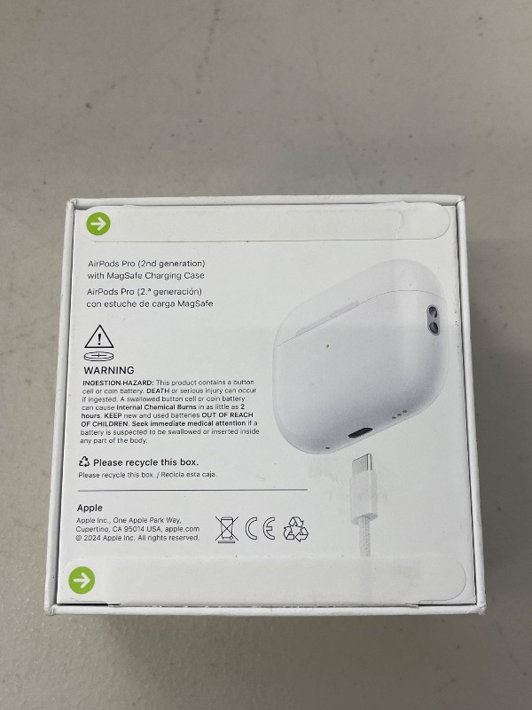 Photo 1 of Apple AirPods Pro 2 Wireless Earbuds, Active Noise Cancellation, Hearing Aid Feature, Bluetooth Headphones, Transparency, Personalized Spatial Audio, High-Fidelity Sound, H2 Chip, USB-C Charging