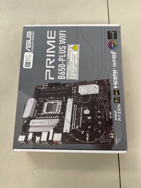 Photo 1 of ASUS Prime B650-PLUS WiFi AMD B650 AM5 Ryzen™ Desktop 9000 8000 & 7000 ATX Motherboard, DDR5, PCIe 5.0 M.2, 2.5Gb LAN, WiFi 6E, HDMI™, SATA 6 Gbps, USB Type-C®, BIOS Flashback™, Thunderbolt™ 4 Header