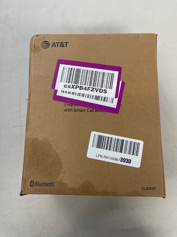 Photo 1 of AT&T CL82507 DECT 6.0 5-Handset Cordless Phone for Home with Answering Machine, Call Blocking, Caller ID Announcer, Intercom and Long Range, Silver (CL82507)