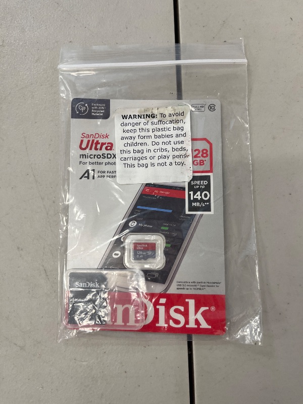 Photo 1 of [Older Version] SanDisk 128GB Ultra microSDXC UHS-I Memory Card with Adapter - 120MB/s, C10, U1, Full HD, A1, Micro SD Card - SDSQUA4-128G-GN6MA