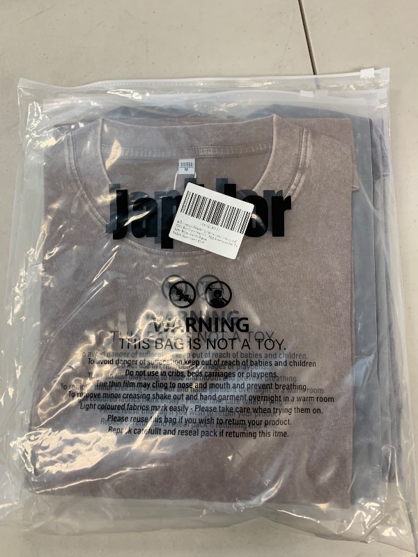 Photo 1 of 3 PACK T SHIRTS LOOSE FIT OVERSIZED SIZE MEDIUM LIGHT GRAY, DARK GRAY, BROWN