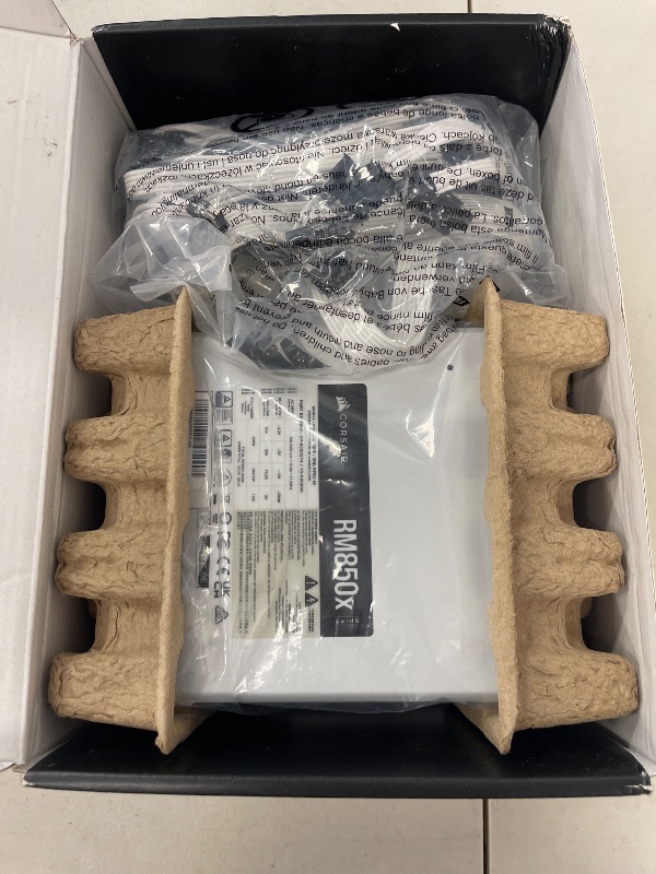 Photo 1 of CORSAIR RM850x Shift Fully Modular ATX Power Supply - 80 Plus Gold - ATX 3.1 - PCIe 5.1 - Zero RPM - Modular Side Interface - White