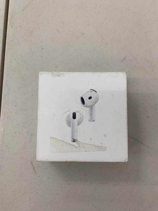 Photo 1 of Apple AirPods 4 Wireless Earbuds, Bluetooth Headphones, with Active Noise Cancellation, Adaptive Audio, Transparency Mode, Personalized Spatial Audio, USB-C Charging Case, Wireless Charging, H2 Chip