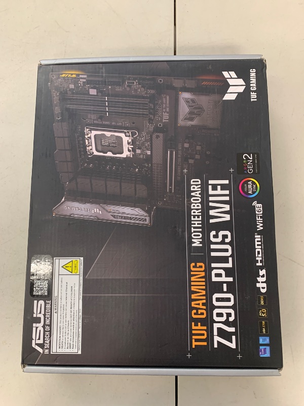 Photo 1 of ASUS TUF Gaming Z790-Plus WiFi LGA 1700(Intel 14th,12th &13th Gen) ATX Gaming Motherboard(PCIe 5.0,DDR5,4xM.2 Slots,16+1 DrMOS,WiFi 6,2.5Gb LAN,Front USB 3.2 Gen 2 Type-C,Thunderbolt 4(USB4),Aura RGB)