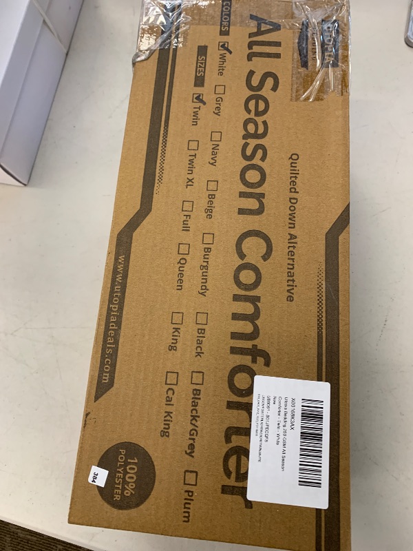 Photo 1 of Utopia Bedding Down Alternative Comforter (Twin, White) - All Season Comforter - Plush Siliconized Fiberfill Duvet Insert - Box Stitched