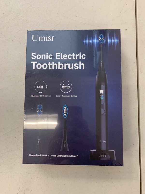 Photo 1 of Electric Toothbrush for Adults - 90 Day Battery Life, Rechargeable Sonic Toothbrushes with Pressure Sensor, Smart Screen Travel Electric Toothbrush with Case, 5 Cleaning Modes & 3 Intensities Settings