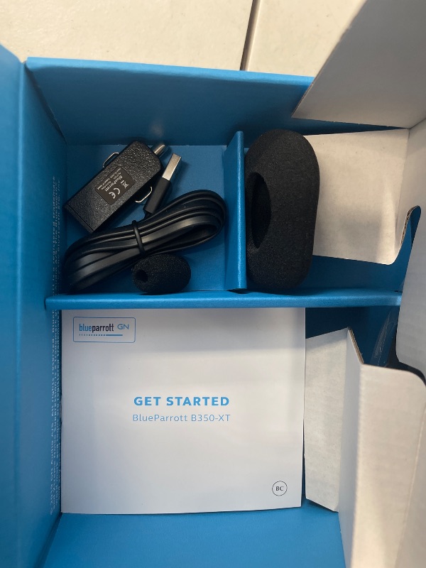 Photo 1 of BlueParrott B350-XT Mono Bluetooth Wireless Headphones 96% Noise Canceling Over Head Trucker Headset with Mic, Adjustable Lightweight Headband, IP54-Rated Protection, 24 hrs. Talk Time, Black