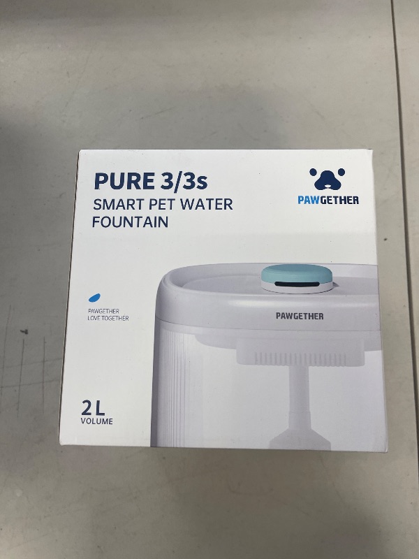 Photo 1 of PAWGETHER® Cat Water Fountain with Radar Sensor and Wireless Pump, Ultra Quiet 67oz/2L Automatic Pet Water Fountain for Dogs and Cats with Replacement Filter Dog Water Dispenser