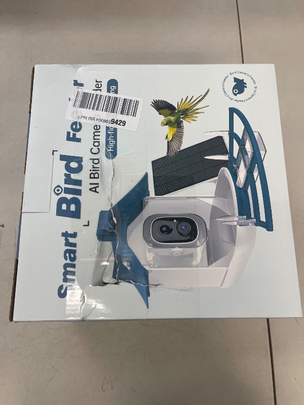 Photo 1 of Bird Feeder with Camera, AI Identify Bird's Species Camera, Full HD Live Video Outdoor Adjustable Solar Smart Birds Feeder, Auto Capture Birds Videos & Notify, Ideal Present for Bird Lover