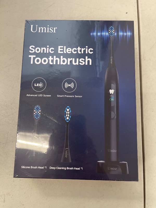 Photo 1 of Electric Toothbrush for Adults - 90 Day Battery Life, Rechargeable Sonic Toothbrushes with Pressure Sensor, Smart Screen Travel Electric Toothbrush with Case, 5 Cleaning Modes & 3 Intensities Settings