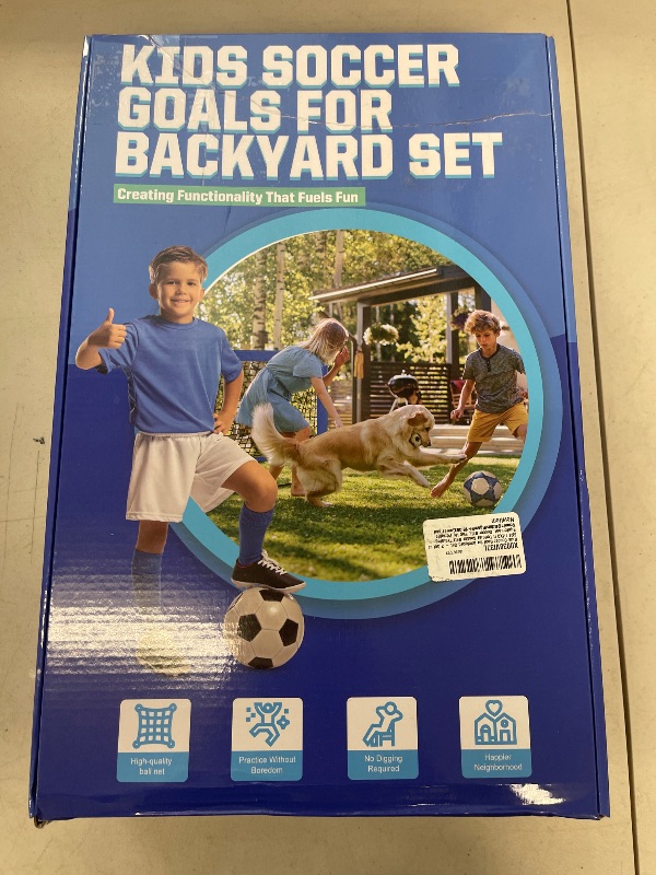 Photo 1 of Kids Soccer Goal for Backyard Set - 2 Set of 6X4 / 4X3 ft Toddler Soccer Nets Training Equipment, Soccer Ball, Pop Up Portable Soccer Set for Kids and Youth Games and Training Goals Ages 3-16 Gift
