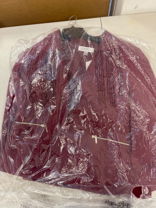 Photo 1 of Kasper Women's Stretch Crepe Open Cardi with Zipper PKT, Shiraz