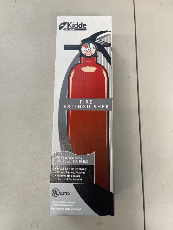 Photo 1 of Kidde Fire Extinguisher for Home, 1-A:10-B:C, Dry Chemical Extinguisher, Red, Mounting Bracket Included