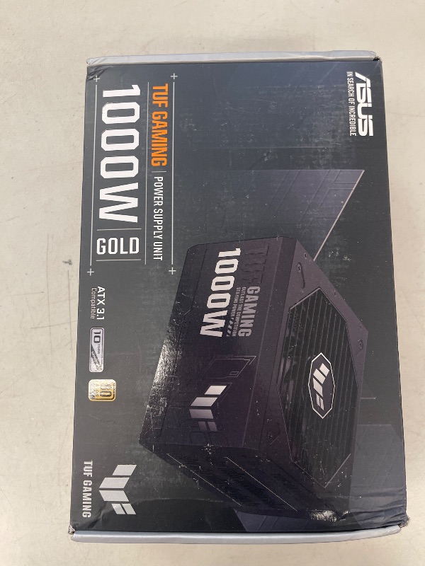 Photo 1 of ASUS TUF Gaming 1000W Gold (1000 Watt, ATX 3.0 Compatible Fully Modular Power Supply, 80+ Gold Certified, Military-Grade Components, Dual Ball Bearing, Axial-tech Fan, PCB Coating, 10 Year Warranty)