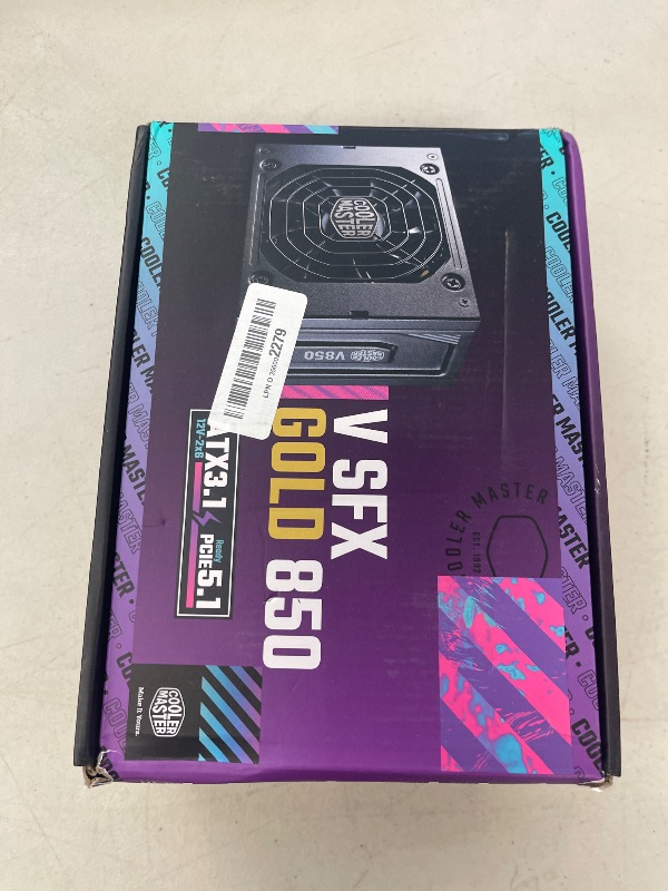 Photo 1 of Cooler Master V850 SFX Gold ITX SFF Modular Power Supply, ATX 3.1 90° 12VHPWR|600W PCIe 5.1, 850W 80Plus Gold, Supports RTX 5080|RX 9070 XT, Customized Cable, 100mm|3.9", 10-Year
