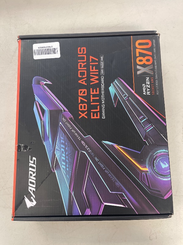 Photo 1 of GIGABYTE X870 AORUS Elite WIFI7 AMD AM5 LGA 1718 Motherboard, ATX, DDR5, 4X M.2, PCIe 5.0, USB4, WIFI7, 2.5GbE LAN, EZ-Latch, 5-Year Warranty