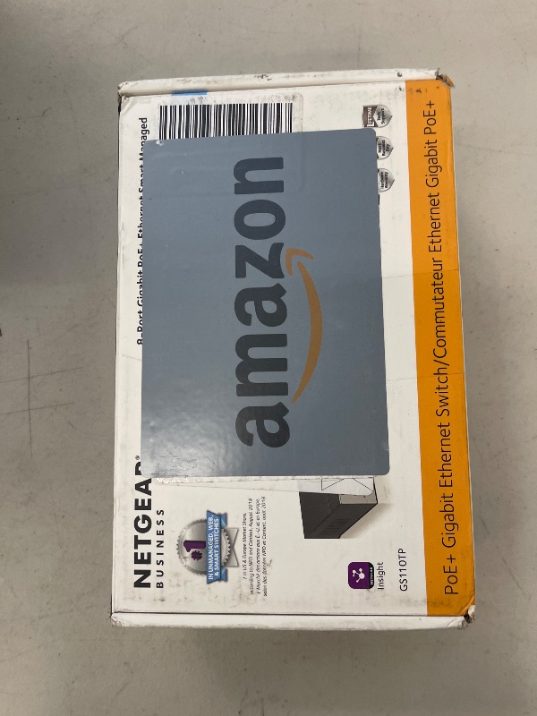Photo 1 of NETGEAR 10-Port PoE Gigabit Ethernet Smart Switch (GS110TP) - Managed, with 8 x PoE+ @ 55W, 2 x 1G SFP, Optional Insight Cloud Management, Desktop or Wall Mount, and Limited Lifetime Protection
