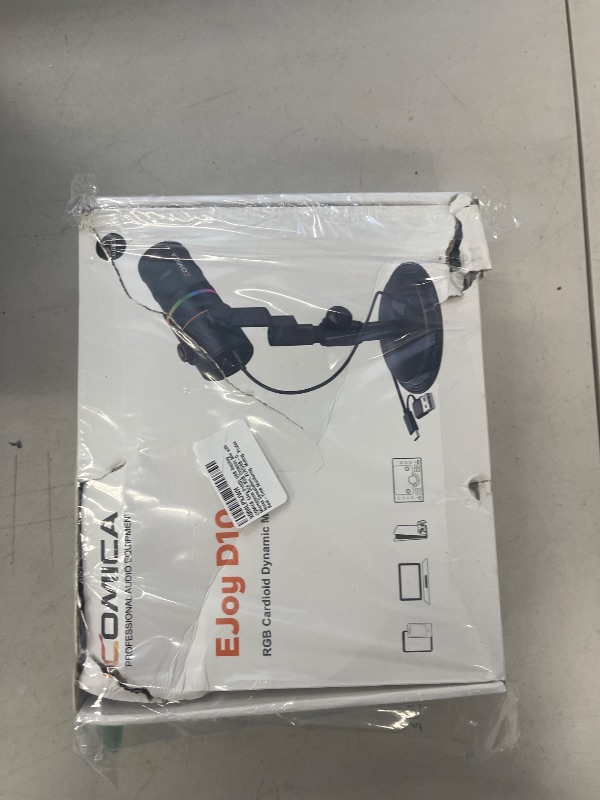 Photo 1 of COMICA EJoy D10(D) USB Gaming Microphone – RGB Dynamic Mic with Noise Cancellation, XLR/USB-C, Real-Time Monitoring, Muting, Professional Studio Mic for Gaming, Streaming, Podcast, Recording (Black)