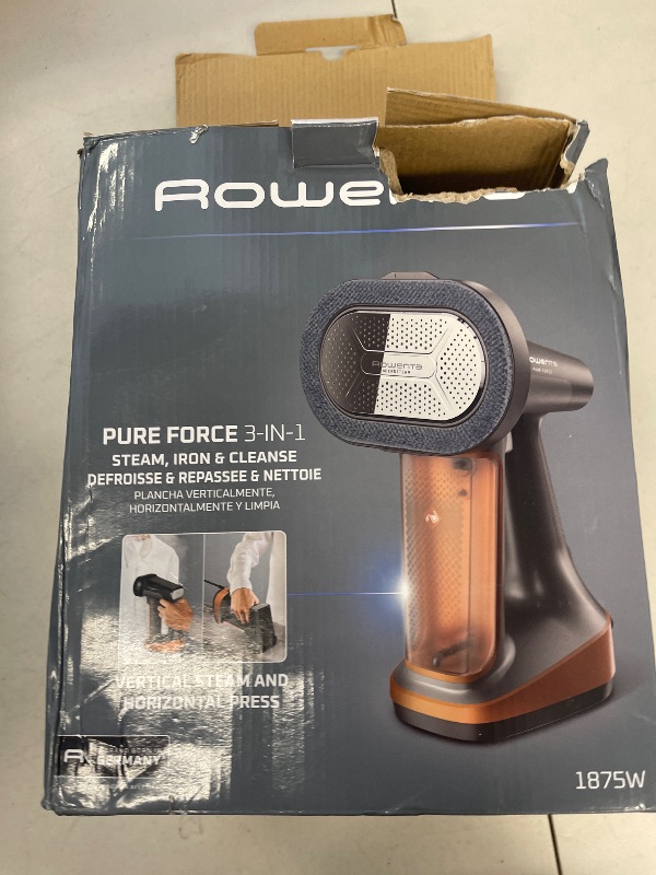 Photo 1 of Rowenta Iron Steamer for Clothes, 3in1 Hand Held Steamers, Clothing Steamer, Ironing, Lint Remover, 7.1 Oz Tank, 1875 Watts, Auto-Off, Black & Copper, DR8855