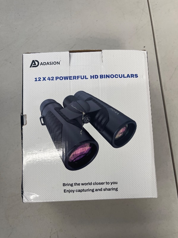 Photo 1 of 12x42 HD Binoculars for Adults High Powered with Phone Adapter and Tripod, Super Bright BAK4 Prism Waterproof Binoculars for Bird Watching Hunting Hiking Safari Travel Sports