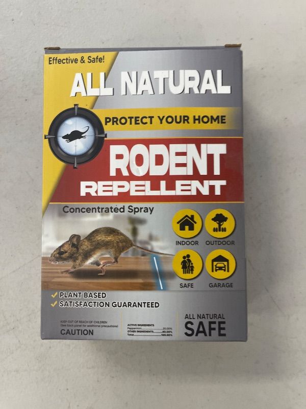 Photo 1 of Rodent Repellent, Peppermint Oil Rodent Repellent Spray for Indoor/Outdoor Use, Prevents Mouse/Rats from Nesting & Chewing on Wires, Mice Repellent Indoor-1P