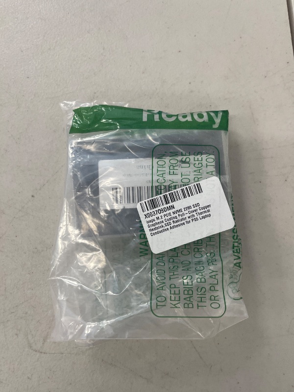 Photo 1 of icepc M.2 PCIE NVME 2280 SSD Graphene Coating Full-Cover Copper Heatsink,SSD Radiator with Thermal Conductive Adhesive for PS5 Laptop PC 2280 NGFF Solid State Disk Cooler(Stripe Pattern)