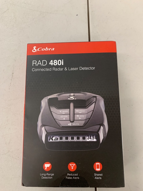Photo 1 of Cobra RAD 480i Radar/Laser Detector with Bluetooth® in Black