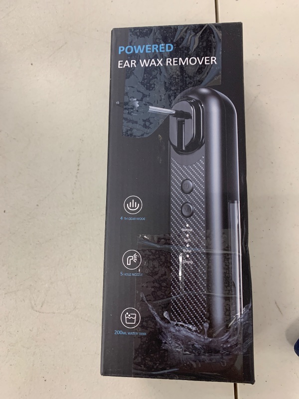 Photo 1 of Electric Ear Wax Removal, Upgraded Ear Irrigation Flushing System, 4 Modes Water Powered Ear Wax Cleaner, Rechargeable Ear Cleaner with 7 Pcs Ear Pick Earwax Removal Kit