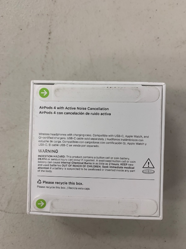 Photo 1 of Apple AirPods 4 Wireless Earbuds, Bluetooth Headphones, with Active Noise Cancellation, Adaptive Audio, Transparency Mode, Personalized Spatial Audio, USB-C Charging Case, Wireless Charging, H2 Chip